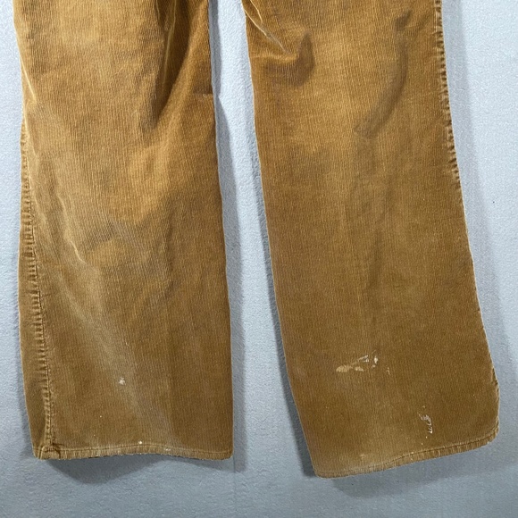 Vintage 70s Levis For MF Corduroy Distressed Brown Tab Pants Mens 12 28 x 29 - Picture 12 of 16